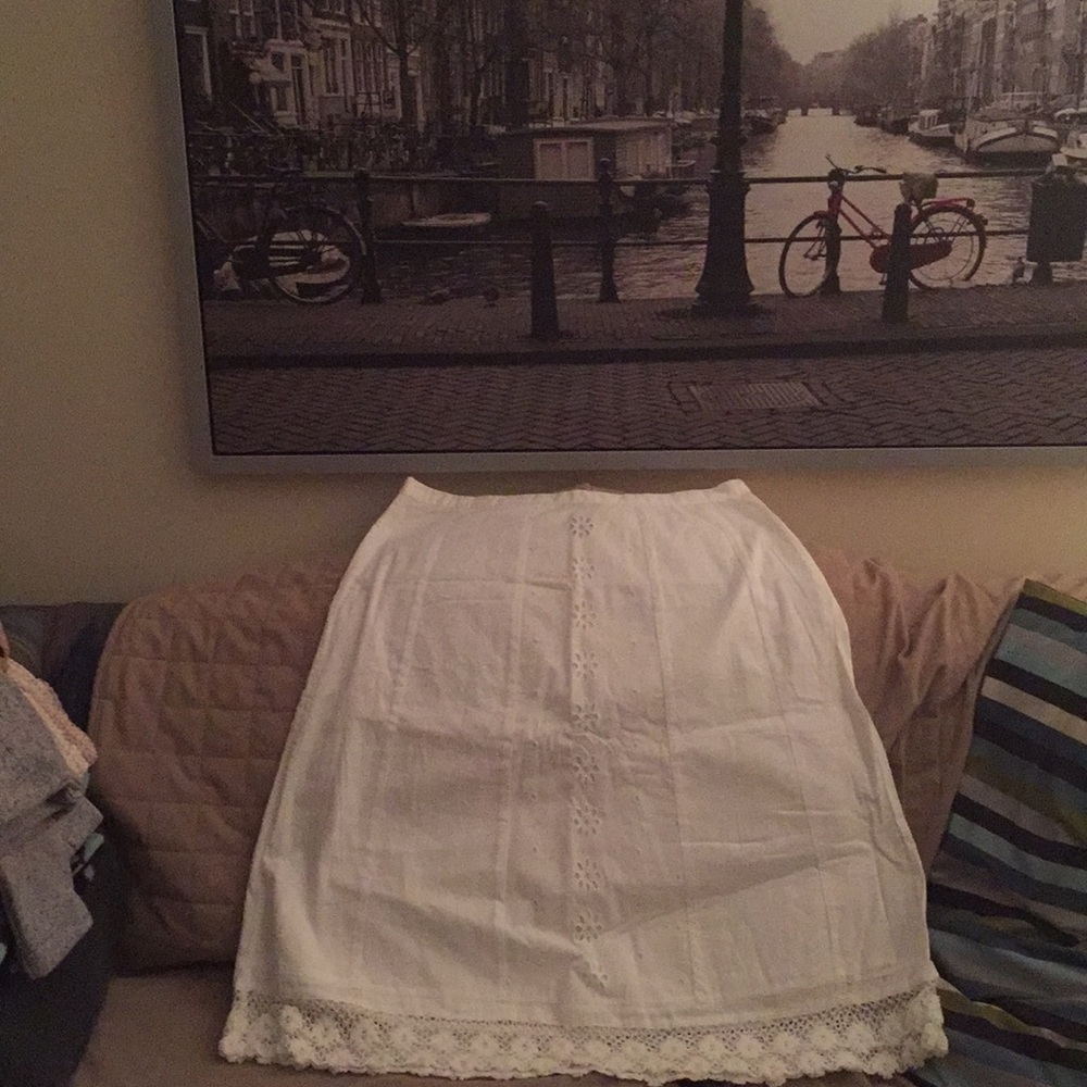 New York & Company White Skirt